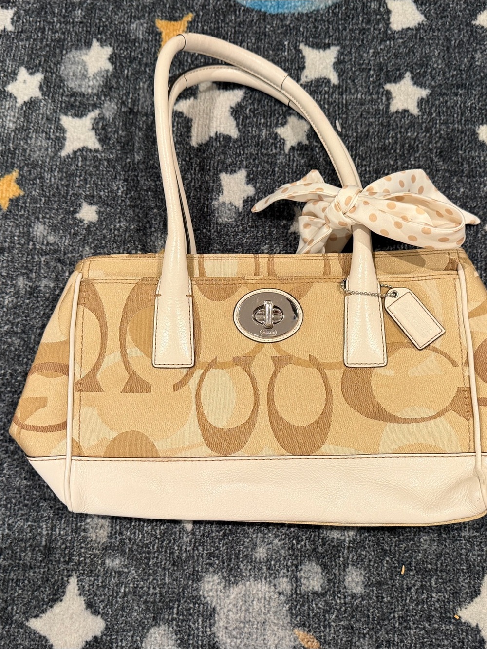 Vintage Coach Hamptons Madeline Signature Canvas Tote